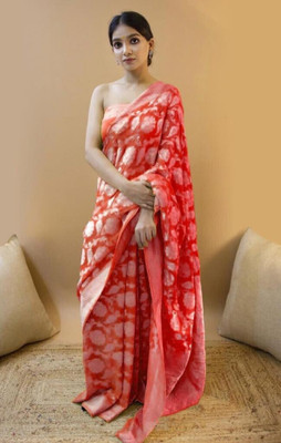 Aldwych Woven Kanjivaram Silk Blend Saree(Red)