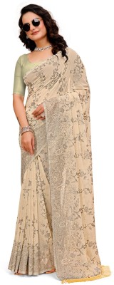 LEGANCY FASHION Printed Bollywood Chiffon Saree(Yellow)