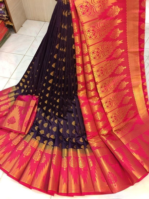 Balaji Woven Banarasi Nylon Saree(Multicolor)