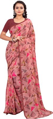 SHREE KRISHNA FASHION PVT LTD Floral Print Bollywood Georgette Saree(Pink)