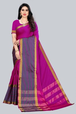 kirz web store Self Design Bollywood Cotton Silk Saree(Pink)