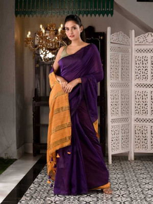 GOLU Self Design Handloom Cotton Silk Saree(Multicolor)