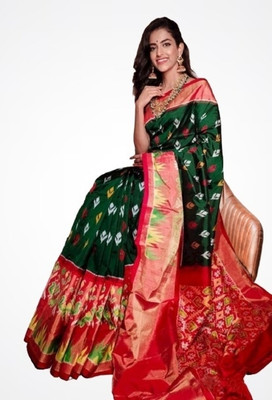 Suntex Printed Mysore Pure Silk Saree(Light Green)
