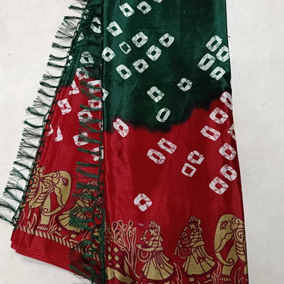 Metro Textiles Printed Bandhani Art Silk Saree(Multicolor)