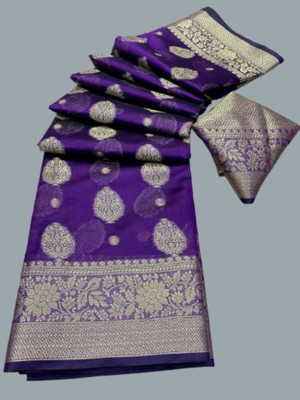 Bollytrend Printed Bollywood Georgette Saree(Purple)