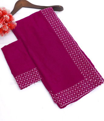 Queenhive Self Design Bollywood Georgette Saree(Dark Green)