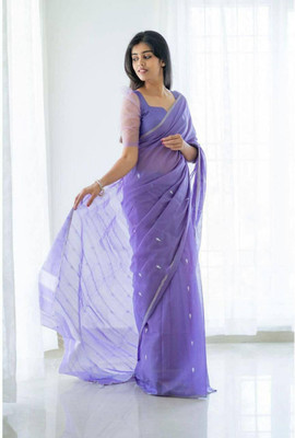 Rudr Ventures Embroidered Banarasi Silk Blend Saree(Multicolor)