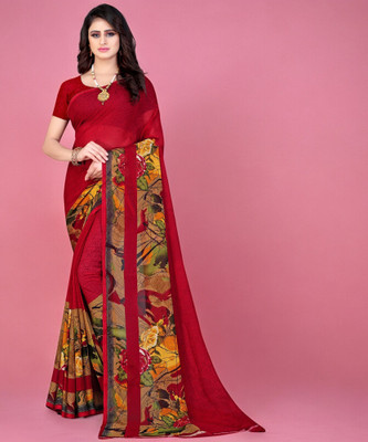 Leelavati Printed Daily Wear Georgette Saree(Multicolor)