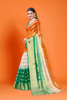 Aarunika IC Embellished Bollywood Organza Saree(Multicolor)