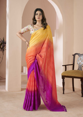 Divastri Self Design Bollywood Linen Saree(Yellow)