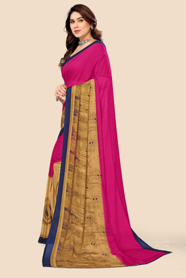 Kanooda Prints Printed Daily Wear Georgette Saree(Multicolor)