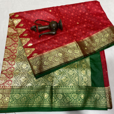 SHOPEEZY TEX FAB Embellished Banarasi Art Silk Saree(Multicolor)