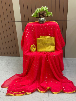 Vrise Life Style Self Design Daily Wear Chiffon Saree(Red)
