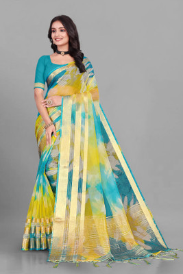 Aarunika SBT Digital Print Bollywood Art Silk Saree(Light Blue)