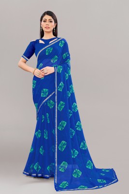 Aishwarya Printed Daily Wear Georgette Saree(Light Blue)