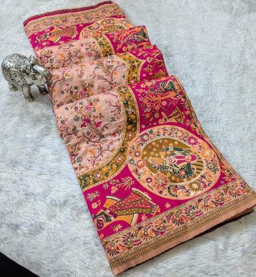 Samridh Sarees Woven Banarasi Cotton Silk Saree(Orange)