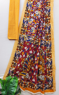 Pandadi Saree Printed Daily Wear Cotton Blend Saree(Multicolor)