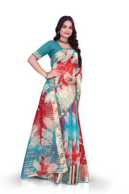 Aarunika SBT Solid/Plain Bollywood Organza Saree(Maroon)