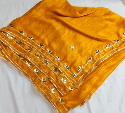 Bairwa fashion Solid/Plain Daily Wear Jimmy choo Saree(Yellow)