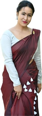 kamdar Woven Mekhela Chador Silk Blend Saree(Maroon)