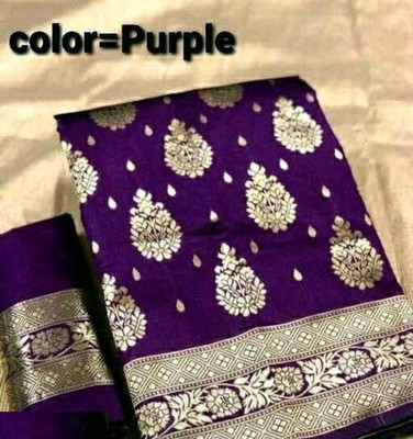 signagraph Woven, Temple Border Kanjivaram Dupion Silk, Pure Silk Saree(Purple)