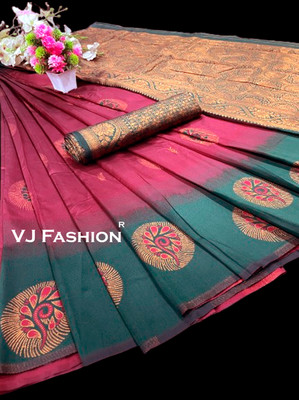HITESH ENTERPRISE Woven Kanjivaram Pure Silk Saree(Maroon)