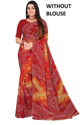 THE PRIVATE LABLE Printed Daily Wear Georgette Saree(Maroon)