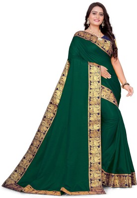 Shilpa Fashion Woven Kanjivaram Silk Blend Saree(Green)