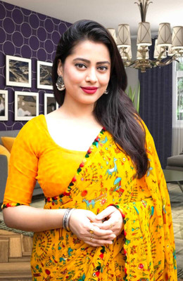HouseOfCommon Self Design Bollywood Georgette Saree(Pack of 2, Yellow)