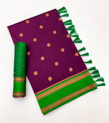 KirshnaFashion Self Design Bollywood Art Silk Saree(Pink)