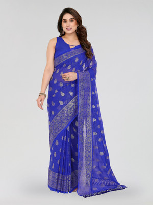 Divastri Printed Bollywood Georgette Saree(Blue)