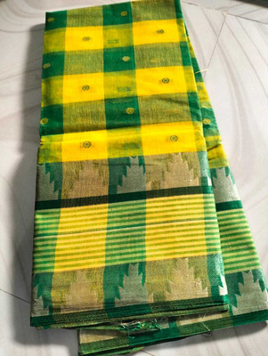 p fashion Self Design Tant Pure Cotton Saree(Pack of 2, Multicolor)