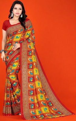 Leelavati Printed Daily Wear Georgette Saree(Multicolor)