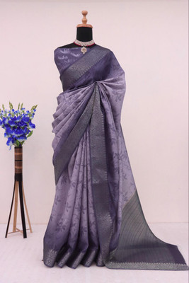 MITMAN CREATION Digital Print Bollywood Art Silk Saree(Purple)
