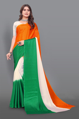 Aarunika LGF Digital Print Bollywood Art Silk Saree(White)