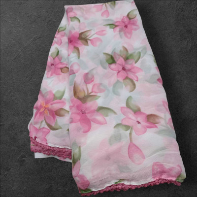 nabil Printed Bollywood Chiffon Saree(Multicolor)