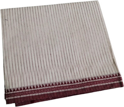 PME Woven Chettinadu Pure Cotton Saree(White)