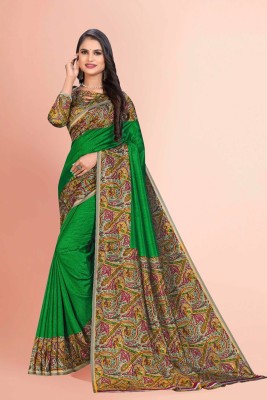 Vimla Printed Daily Wear Art Silk Saree(Green)