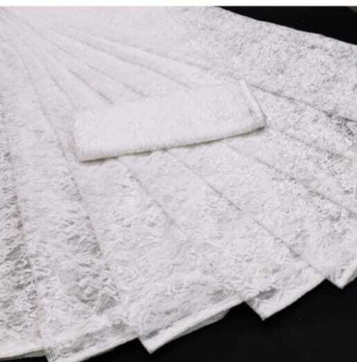 NORAFLEX Embroidered Daily Wear Net Saree(White)