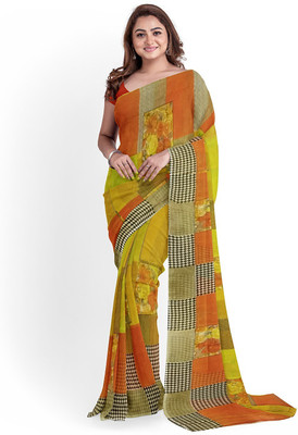 Suntex Printed Bandhani Georgette Saree(Multicolor)