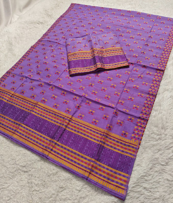 Skiran's Woven Mekhela Chador Cotton Blend Saree(Multicolor)