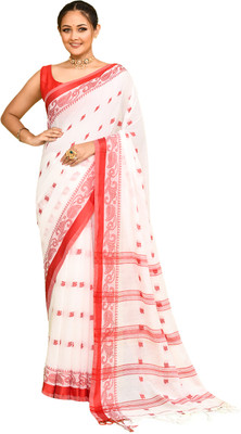 Sprish Woven Handloom Khadi Saree(White)