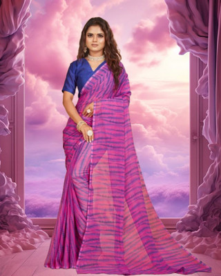Jayu Digital Print Daily Wear Georgette Saree(Purple)