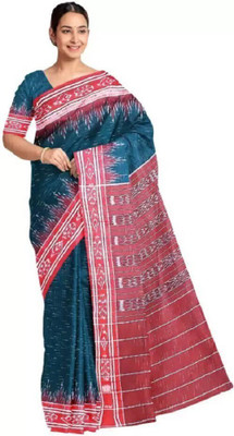 cottonsilk and khanduapata Self Design Sambalpuri Pure Cotton Saree(Green)