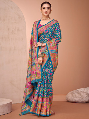 Sareemall Printed Patola Viscose Rayon Saree(Multicolor)