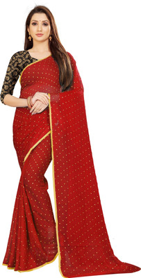 RHEY Printed Bollywood Chiffon Saree(Multicolor)