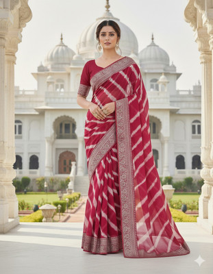 Samai Printed Daily Wear Georgette Saree(Pink)