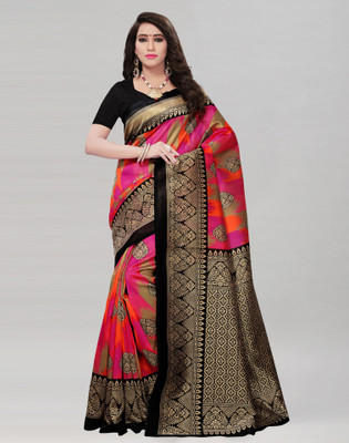 Divastri Printed Daily Wear Silk Blend Saree(Multicolor)