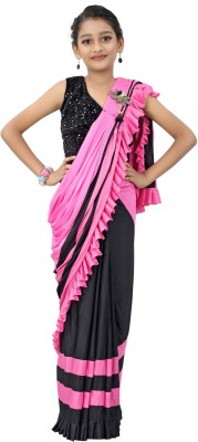 Julee Embellished Bollywood Lycra Blend Saree(Pink)