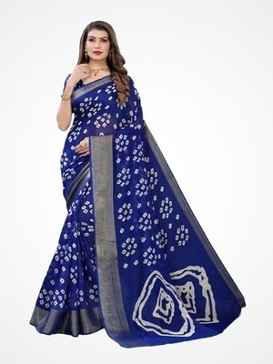 Saadhvi Printed Mysore Pure Silk Saree(Blue)
